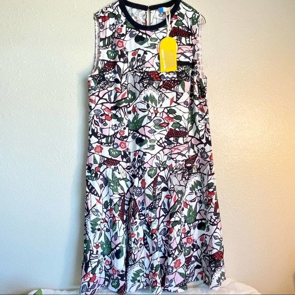 NWT Ted Baker Bias Cut Drop Waist Floral Dress - Picture 3 of 10